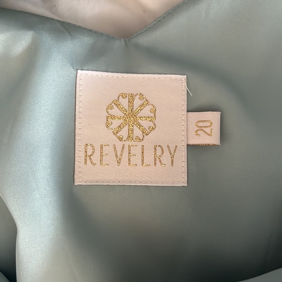 Revelry Emma Faux Wrap Dress in Powder Sky size 20 - Picture 7 of 7